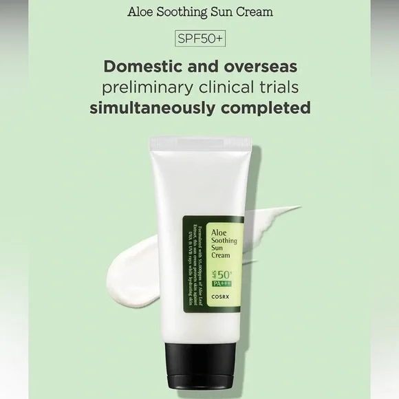 $8❤️‍🔥 COSRX Aloe Soothing Sun Cream SPF50+/PA++++ 🪴☀️ NEW IN BOX Sunscreen - Picture 4 of 8